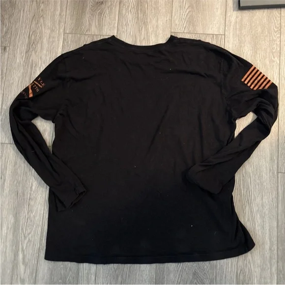 Grunt Style Black and Orange 'Beer Season' Long Sleeve Tee - Picture 2 of 4